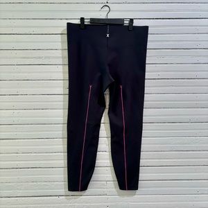Women's Black and Pink Athletic Leggings